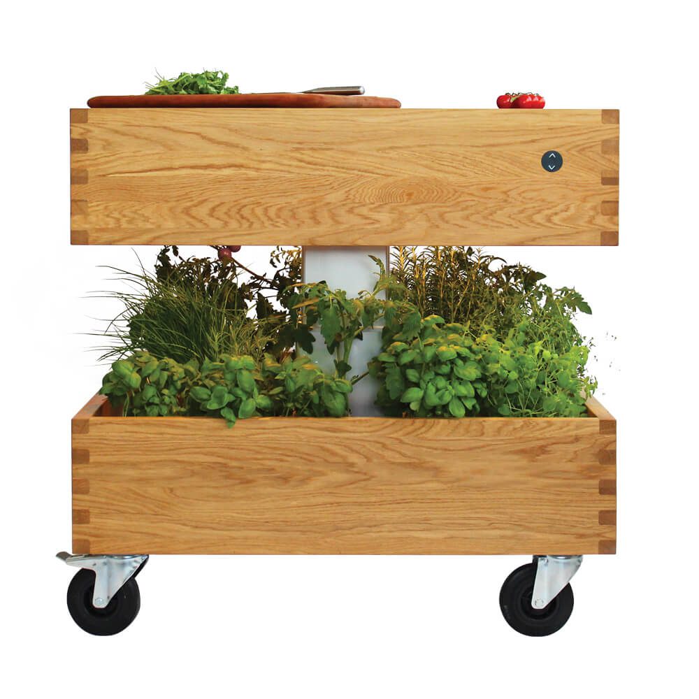 Kitchen with moving design Height adjustable kitchen island